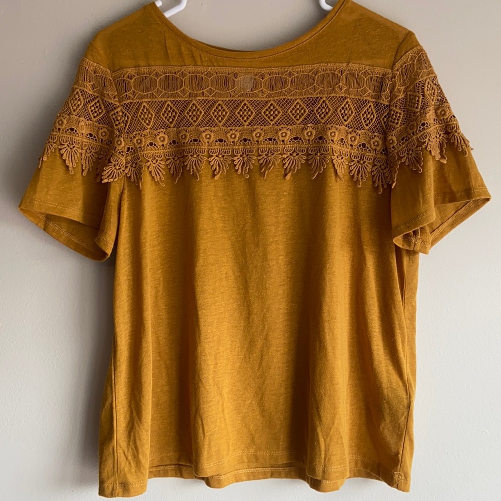 Large, H&M, Mustard blouse